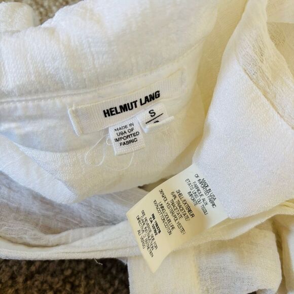 Helmut Lang Swift Sleeveless Tunic – Optic White Button-Down, Size S - Picture 8 of 11